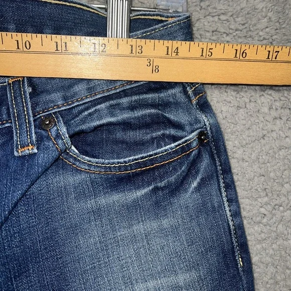 VTG Gap Jeans Womens Sz 6 Long Light Blue Wash Denim Low Rise Boot Cut Pants 90s - Picture 6 of 9